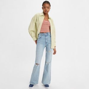 Levi’s 70’s High Rise Flared Distressed Jean